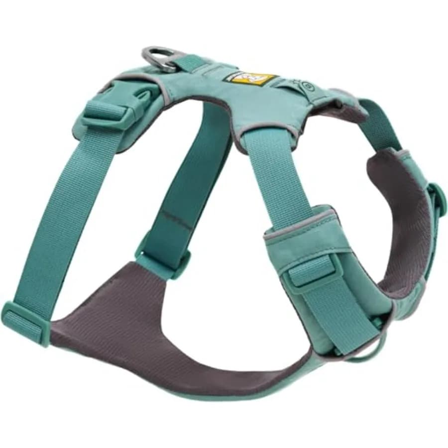 Pettorina per cani Front Range, pettorina riflettente morbida e imbottita per uso quotidiano con doppio clip per guinzaglio, regolabile e leggera, adatta per l'addestramento.