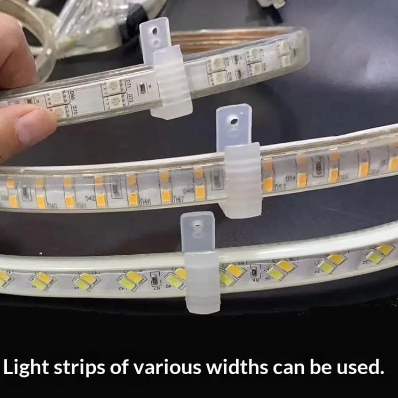 50Pcs Universal 8-20mm LED Strip Fasteners Fix Clips Holder LED Connector For 3014/3528/5050 COB Neon Light Mounting Fixing