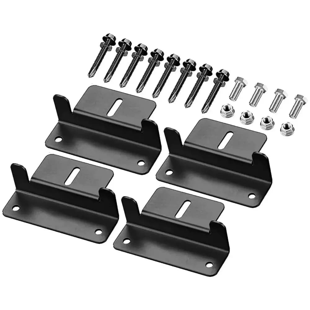 4/8Pcs Solar Panel Mounting Fixing Clamp Adjustable Bracket End & Mid Clamp PV Panel Clip for Solar Panel PV System Install