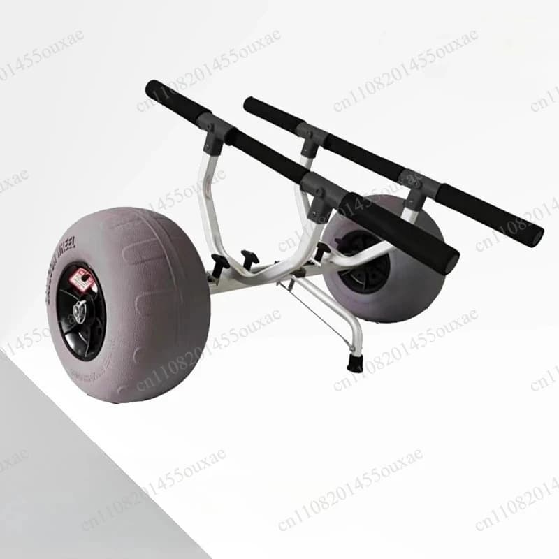 Foldable Kayak Trailer Cart, Heavy Duty Canoe Trolley with 10" Solid Tires, for Paddle Boards, Float Mats & Jon Boats