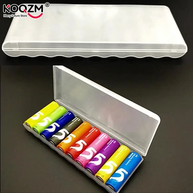 Plastic Case Holder Storage Box Cover For 10pcs AA Battery Box Container Bag Case Organizer Box Case