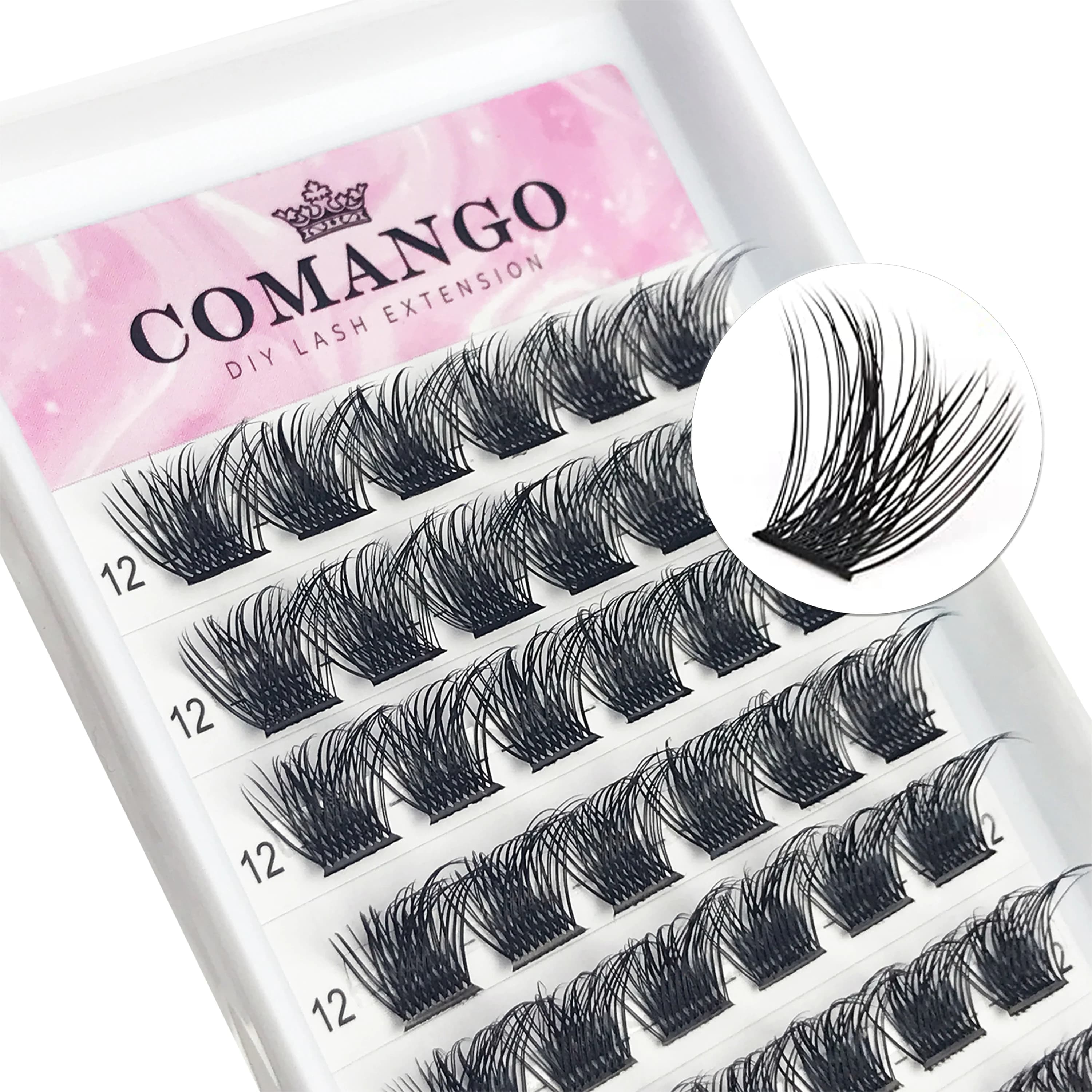 Lash Clusters estensioni ciglia fai da te 60 Cluster C D Curl CoMango Mega Volume ciglia individuali Cluster fai da te a casa