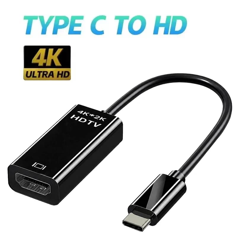 Adattatore da USB-C a HDTV, convertitore da USB-C a HD-TV, cavo adattatore HDTV, cavo USB 3.1 compatibile con HDMI per laptop, tablet, MacBook Pro