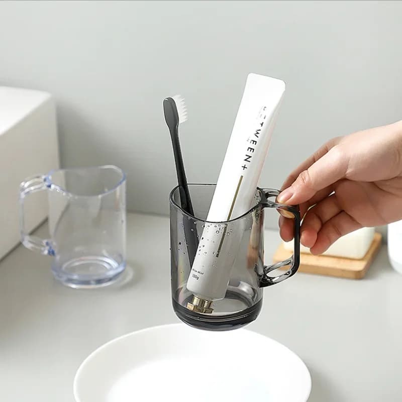 Bicchieri per lavaggio bocca creativi portatili Porta spazzolino in plastica per hotel per la casa Accessori per il bagno Bicchieri per collutorio