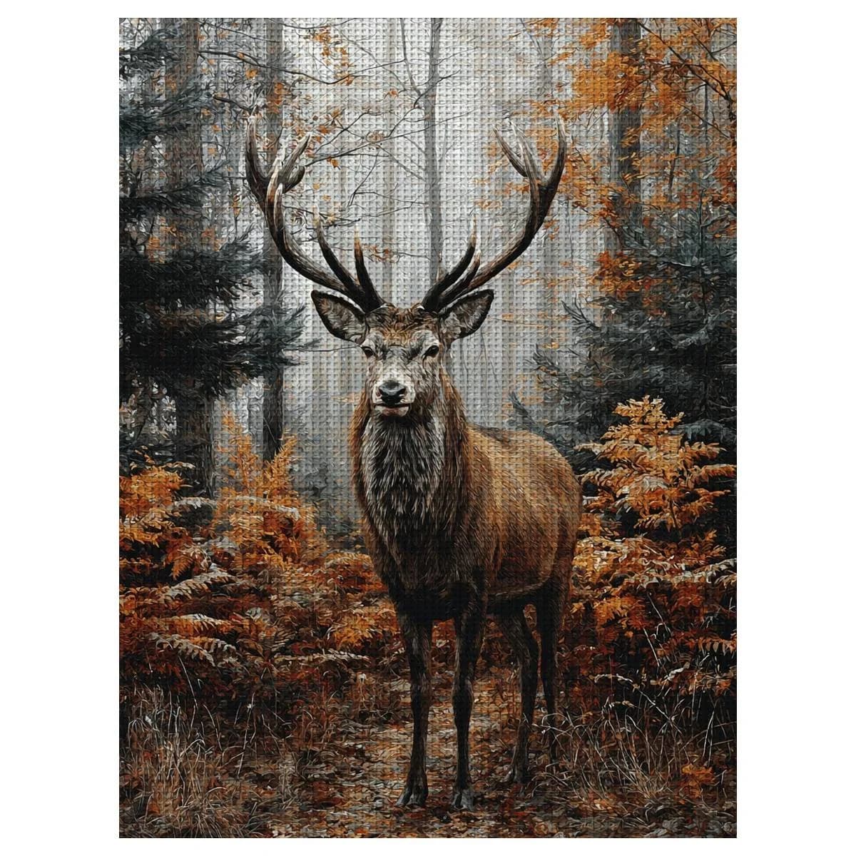 1pc 40X50CM/15.74*19.7inch Deer stamped cross stitch kit DIY kit 11CT/14CT DIY Embroidered set DIY Cross-Stitch Set
