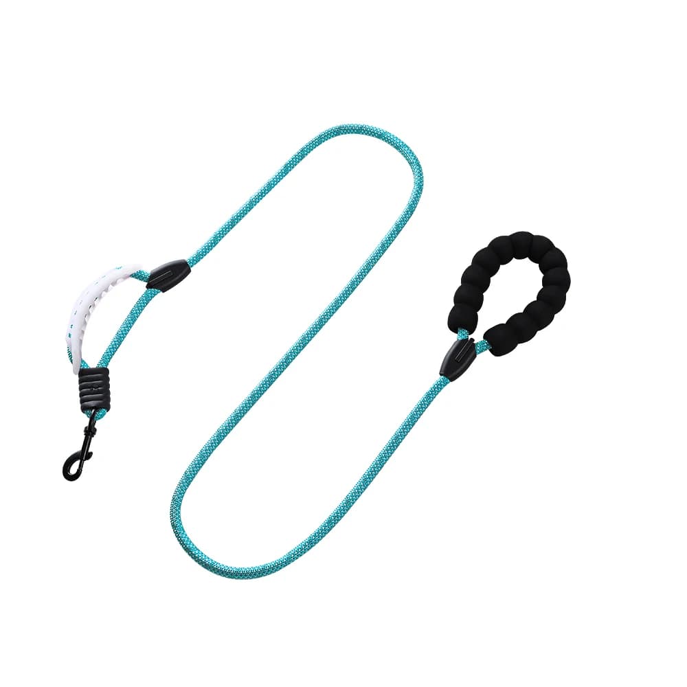 Guinzaglio per cani in nylon con doppia impugnatura, lunghezza 160 cm, con impugnatura in schiuma, guinzaglio per animali domestici, per cani, corda da addestramento per passeggiate