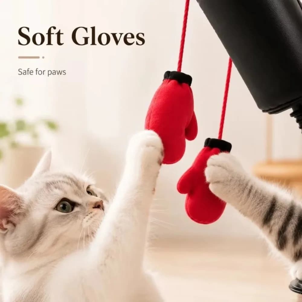 Pet Supplies Creative Cat Boxing Suction Cup Base Standing Pet Punching Bag Stable Bite Resistant Interactive Cat Indoor Play