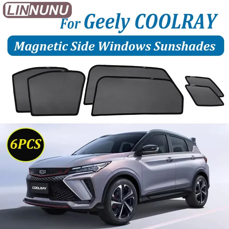 LINNUNU Magenetic Car Parasole Parabrezza Ombrellone Tenda Finestre Laterali Protezione Parasole Per Geely Coolray SX11 accessori