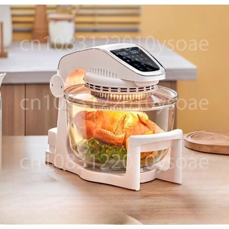 For glass air fryer, smokeless electric fryer for domestic use, multifunctional light wave stove, visual machine for fries