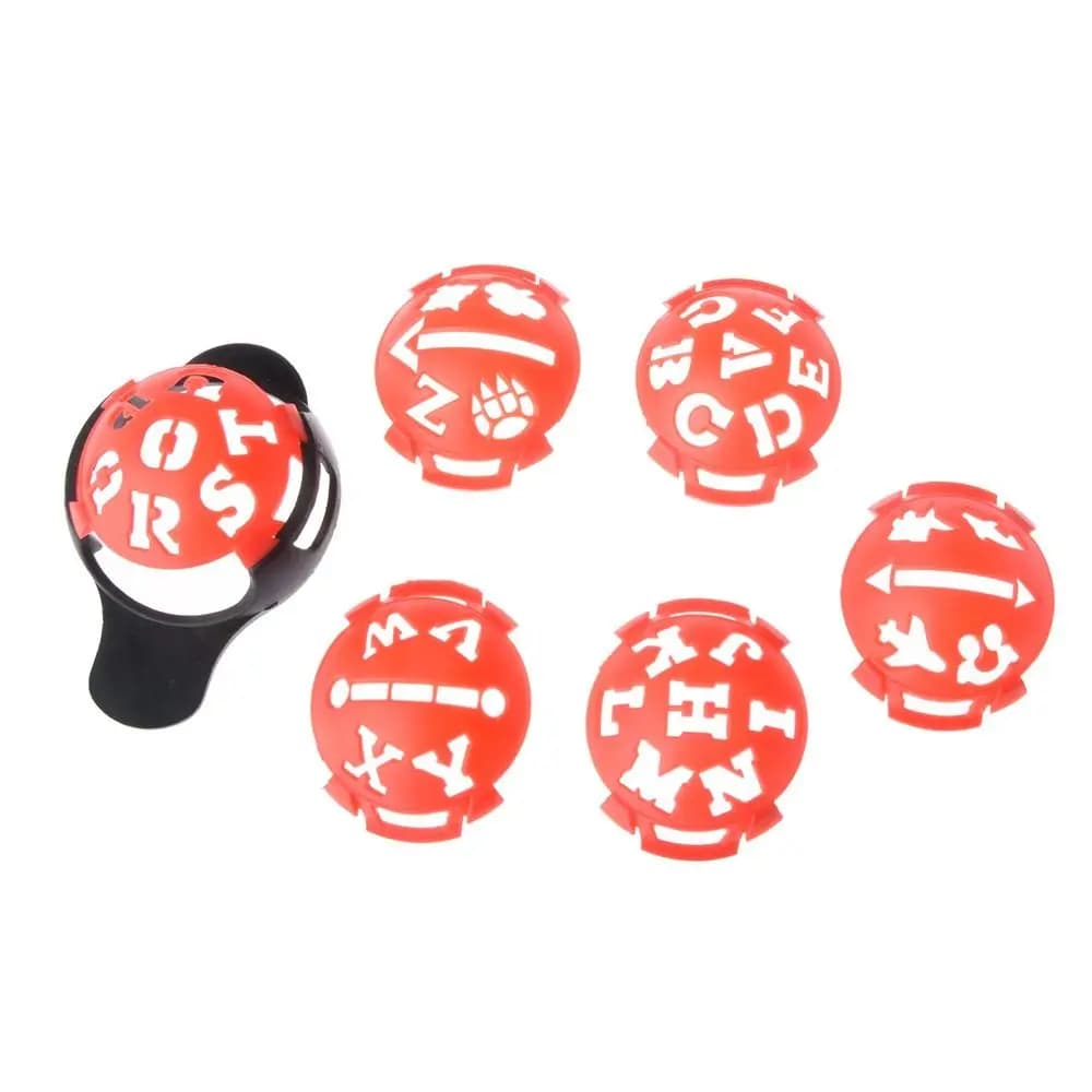6 in 1 Golf Line Drawer Alignment Marks Marker Gadget Golf Balls Scriber Manual Tool Template Drawing Golfs Balls Line Marker