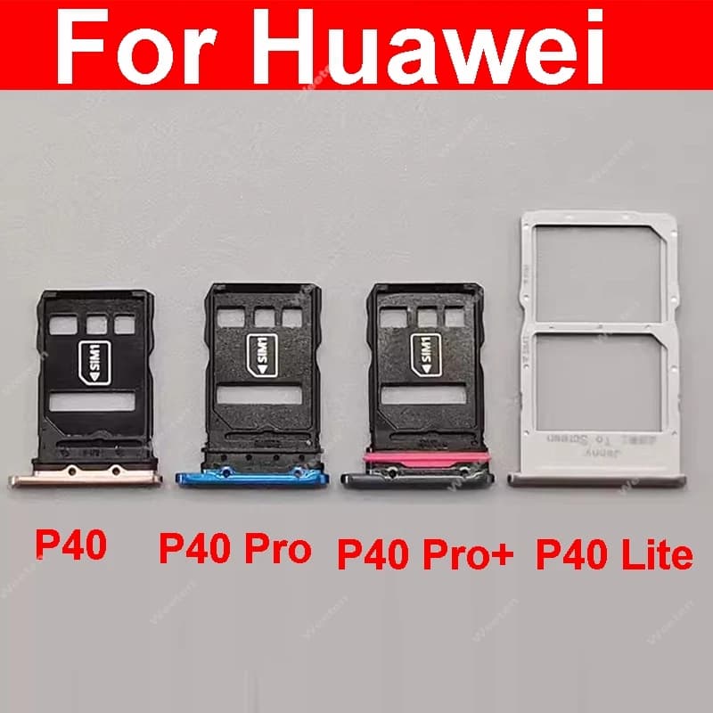 Adattatore vassoio scheda SIM per Huawei P40 Pro Plus Lite 4G 5G Slot per scheda SIM Supporto per presa Lettore di schede Parti di riparazione di ricambio