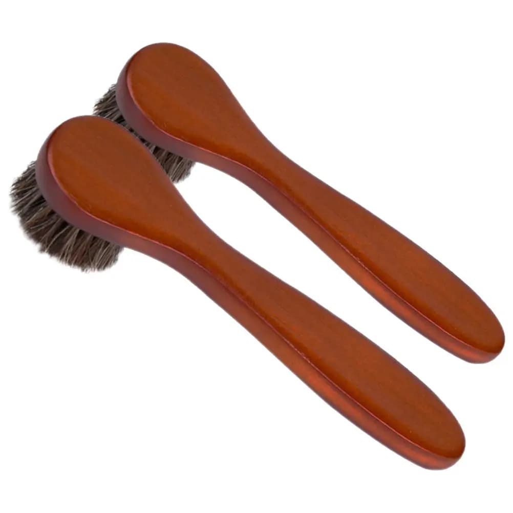2Pcs Facial Cleansing Brush Soft Exfoliator for Face Skin Gentle Scrub Ergonomic Handle Shoe Hat Polish Brush