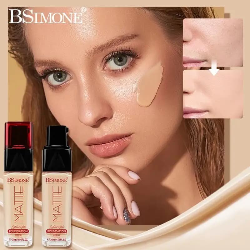 BSIMONE Multipurpose Fund for Long-Term, Opaque, Waterproof, Coprente, Illuminante and Retouching for Female Face Makeup