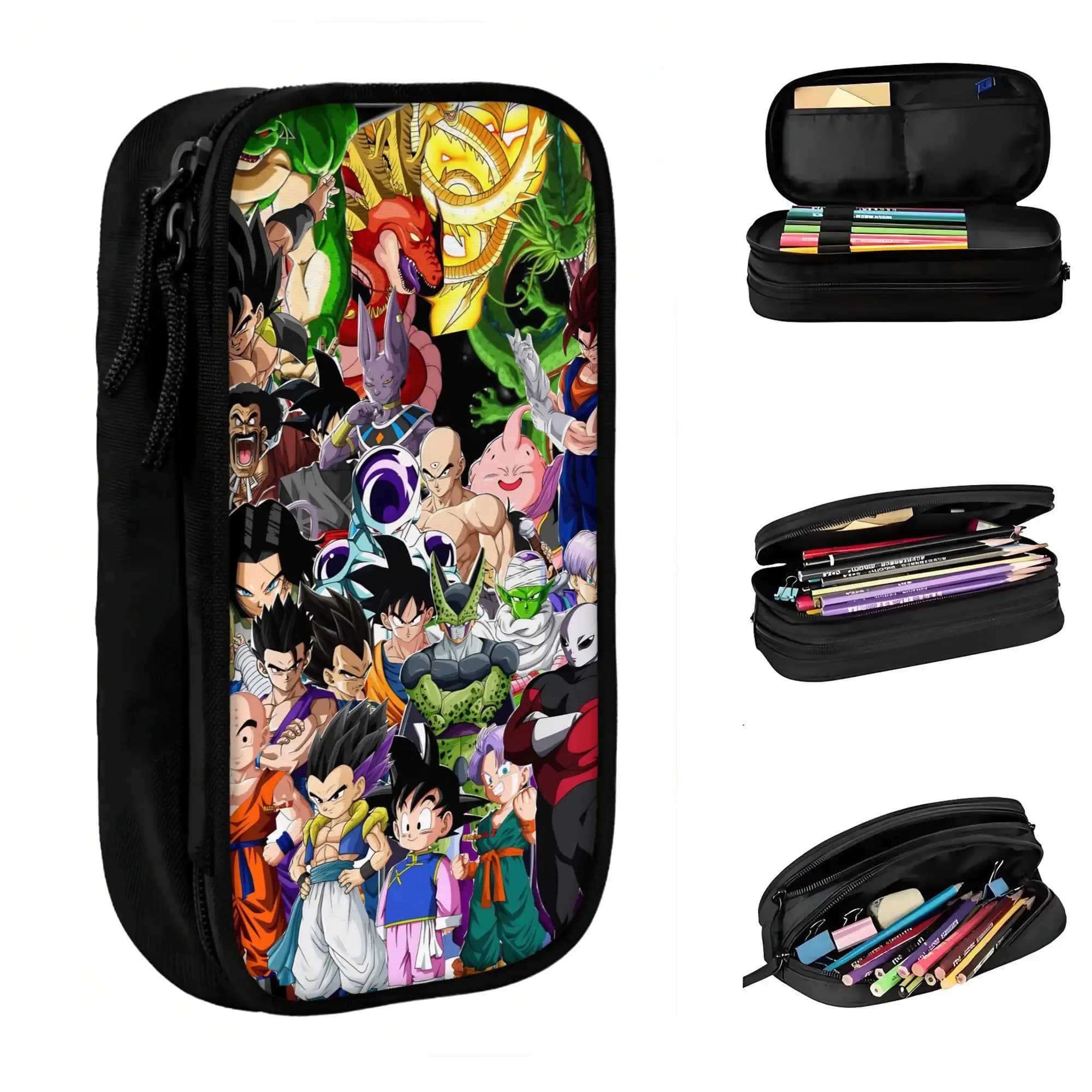 Custom Cute DBZ Vegeta Super Monkey Cartoon Pencil Case for Girl Boy Large Capacity Fashion Pencil Pouch School Accessories