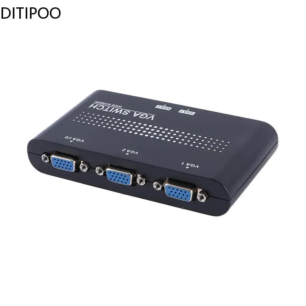 2 porte VGA Switcher Splitter 2 vie VGA Video Switch Adapter Converter Box per accessori per Monitor PC