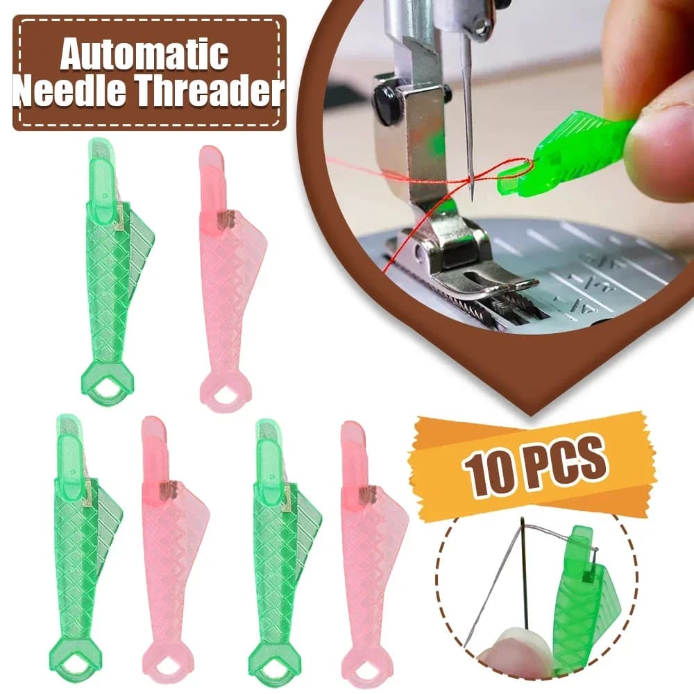 5-50 pezzi infila ago automatico anello filo tipo pesce fai da te semplice infila per cucire macchina da ricamo semplice ago infila veloce