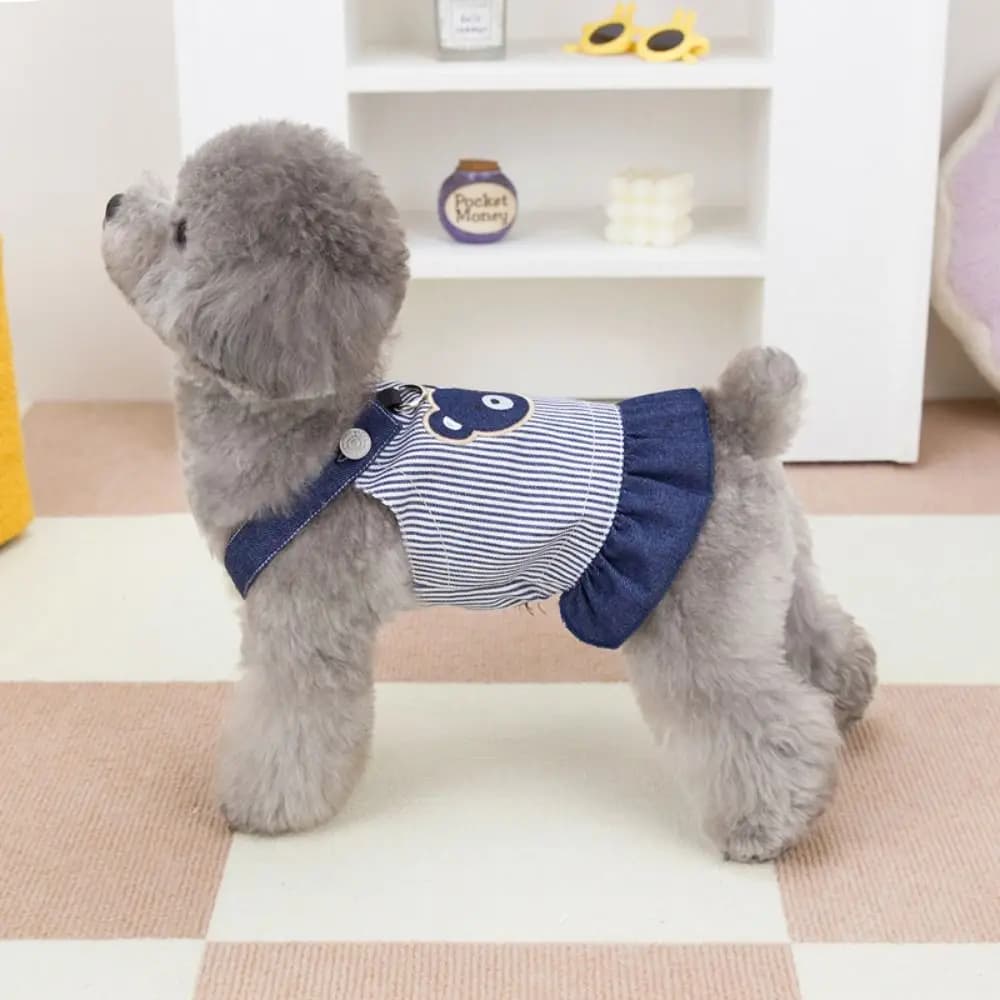 Abbigliamento per gatti: Gilet in denim traspirante e morbido per cani, con design sottile, pettorina estiva per animali domestici
