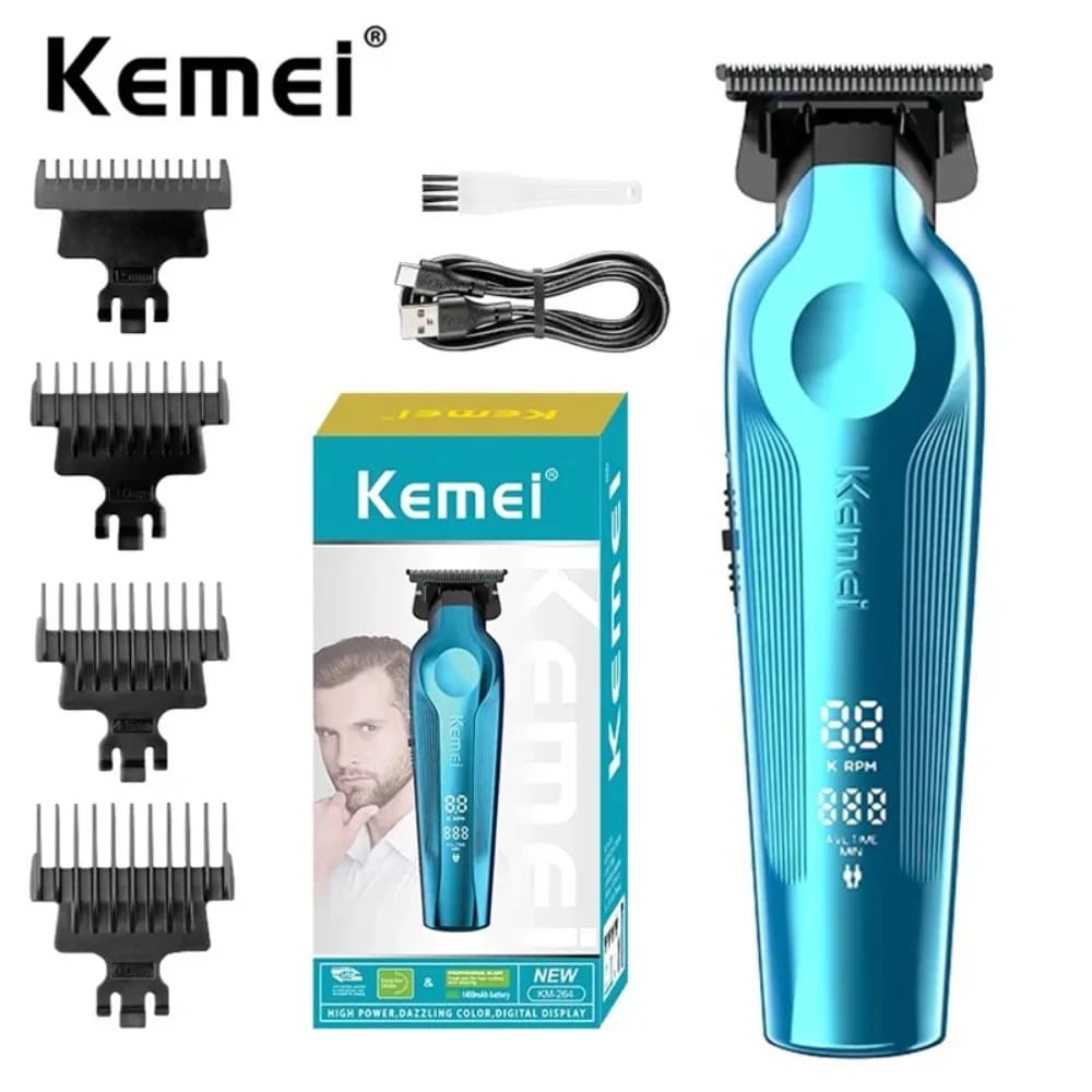 Kemei 2299 Professional Haircut Rechargeable Zero Gap Wireless, Barbiere Electric Finisher, Precision Hair Cutting Machine