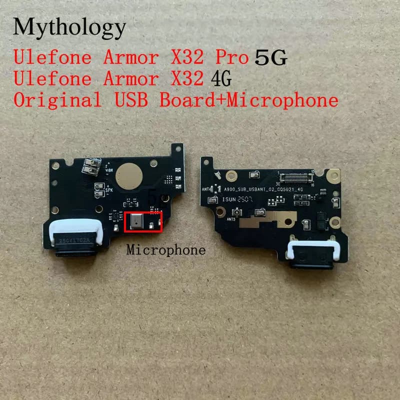 For Ulefone Armor X32 pro 5G Original USB Board For Armor X32 4G Microphone Charger Circuits Mobile Phone Replacement Part
