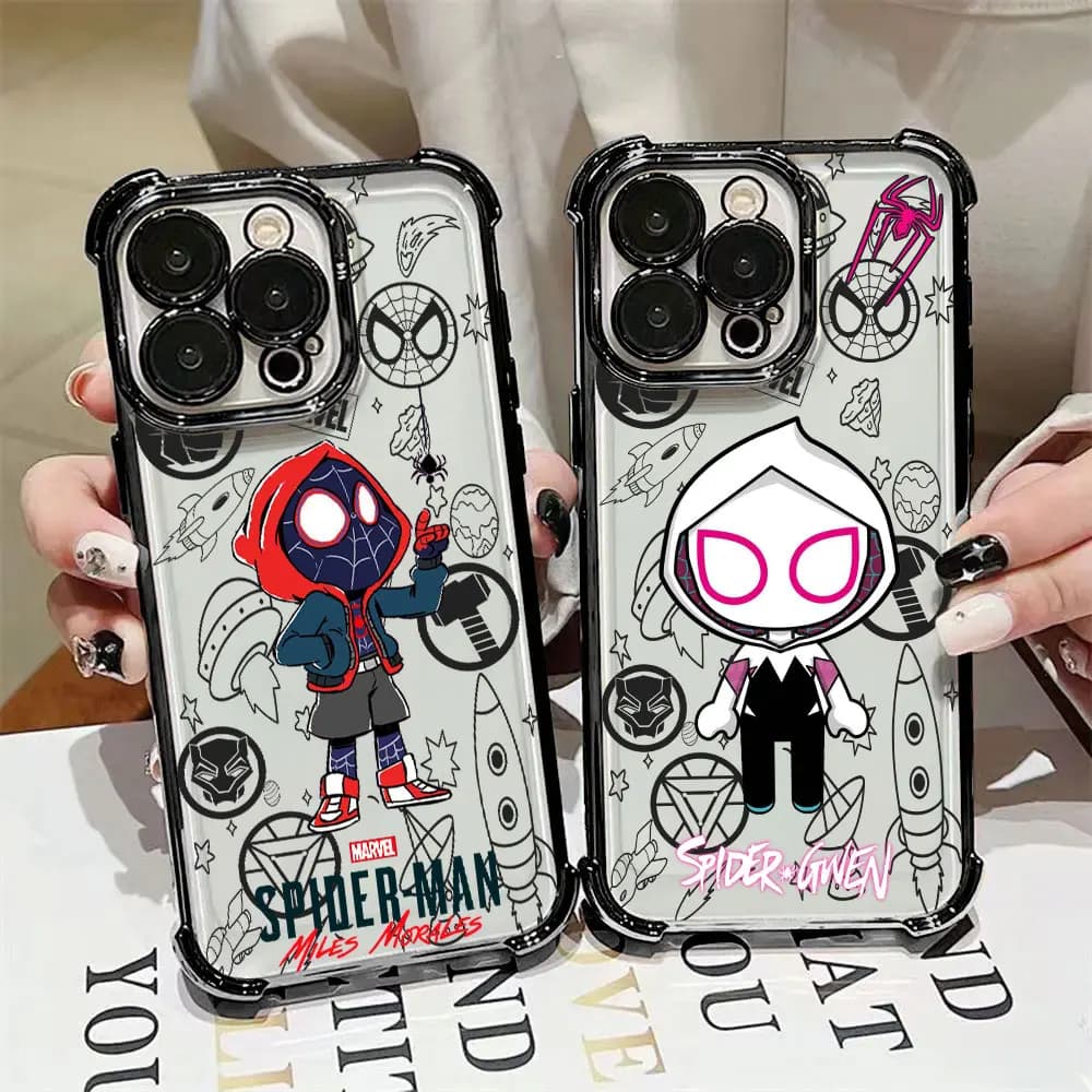Cover Spiderman Miles Morales Gwen Marvel per Samsung Galaxy A57 A37 A17 A07 A56 A16 A26 A06 A36 A55 A35 A15 5G A34 A52 A54