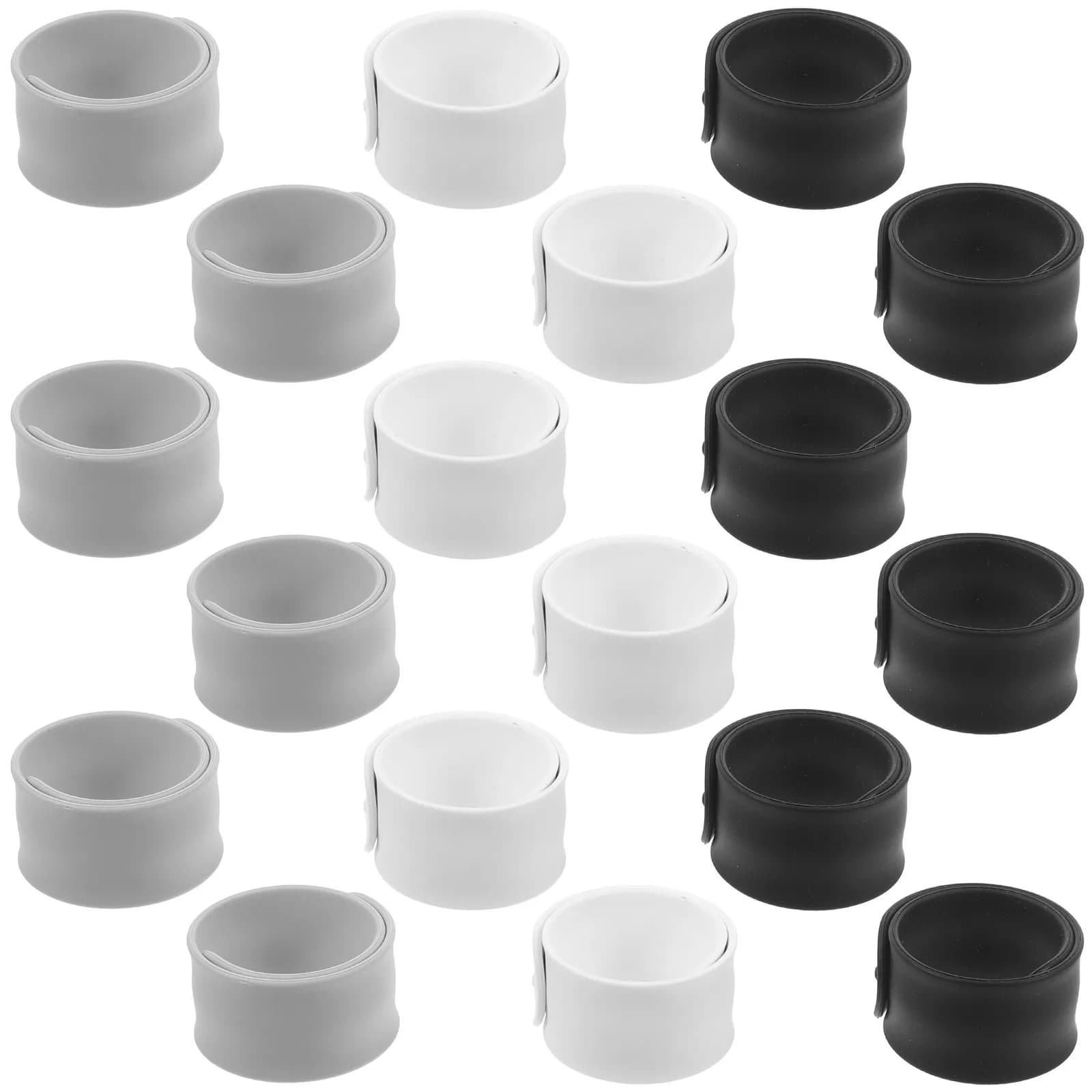 18 Pezzi Braccialetti in Silicone Riutilizzabili per Carta da Regalo, Fascette Decorative per Cavi, Braccialetti a Strappo per Feste e Compleanni