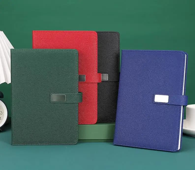 Vintage A5 Leather Notebook with Leather Notebook Cover, Personalized Soft Cover and Bookmark, Perfect for Business, Meeting
