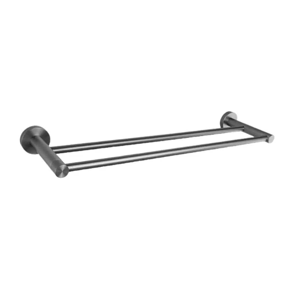 Set di Accessori per Bagno in Acciaio Inox Grigio, Porta Asciugamani a Parete, Gancio, Porta Carta Igienica, Personalizzabile