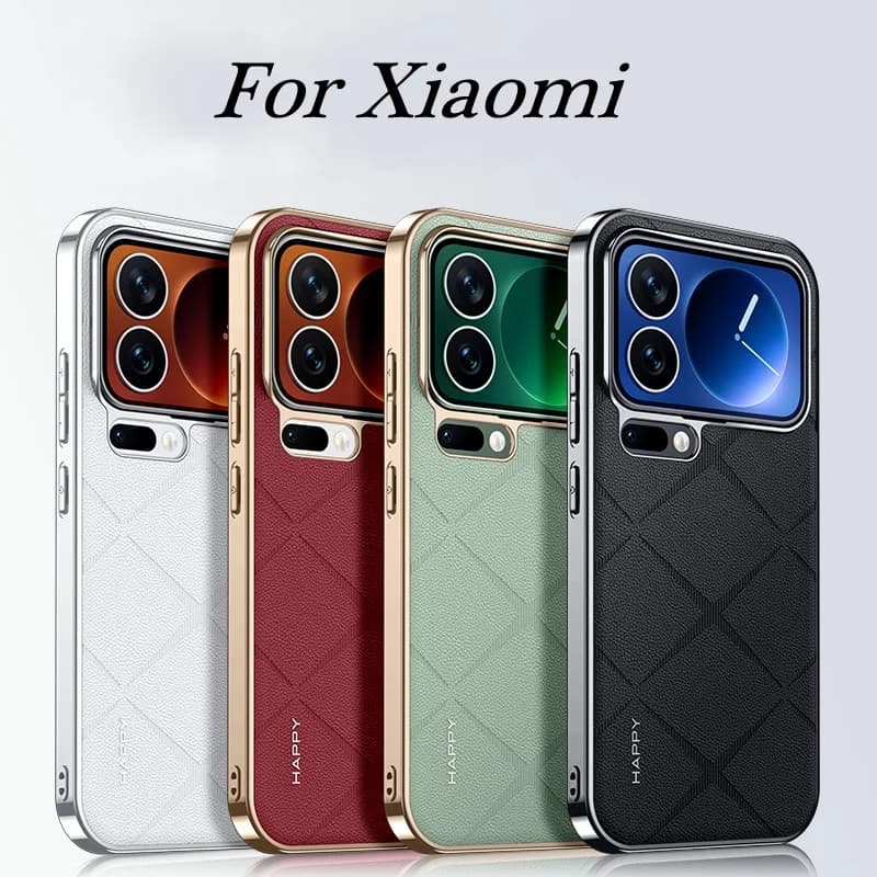 Custodia di lusso per Xiaomi 17 Pro Max Mi 17 Pro 17Pro M17 Mi17 Ultra sottile placcatura antiurto paraurti copertura posteriore in pelle PU