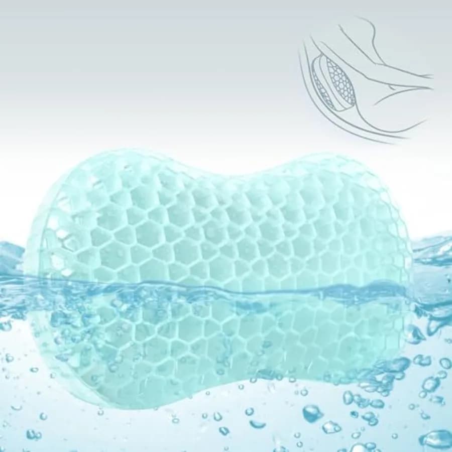 Cuscini in Gel per Vasca da Bagno, Supporto Lombare per Vasca, Cuscino in Gel con Ventose Antiscivolo per Schiena e Zona Lombare