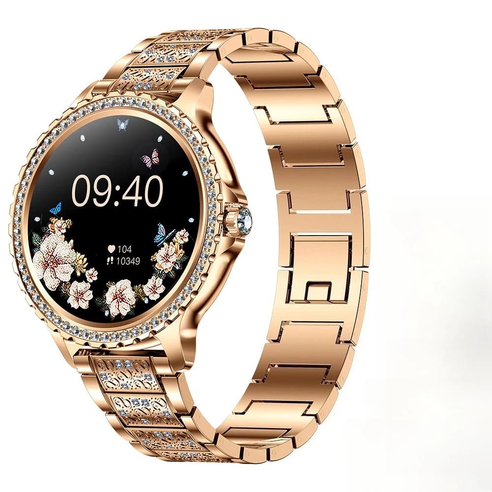 Smartwatch con Schermo, Monitoraggio Frequenza Cardiaca e Ossigeno nel Sangue, Braccialetto Elegante da Donna 2023, Chiamate Bluetooth, per Android e iOS
