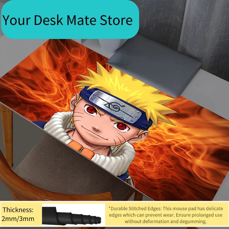 Tappetino per mouse Gamer NARUTO Akatsuki Tappetino per mouse grande per computer portatile, accessori da gioco, tappetino per tastiera, tappetini per mouse