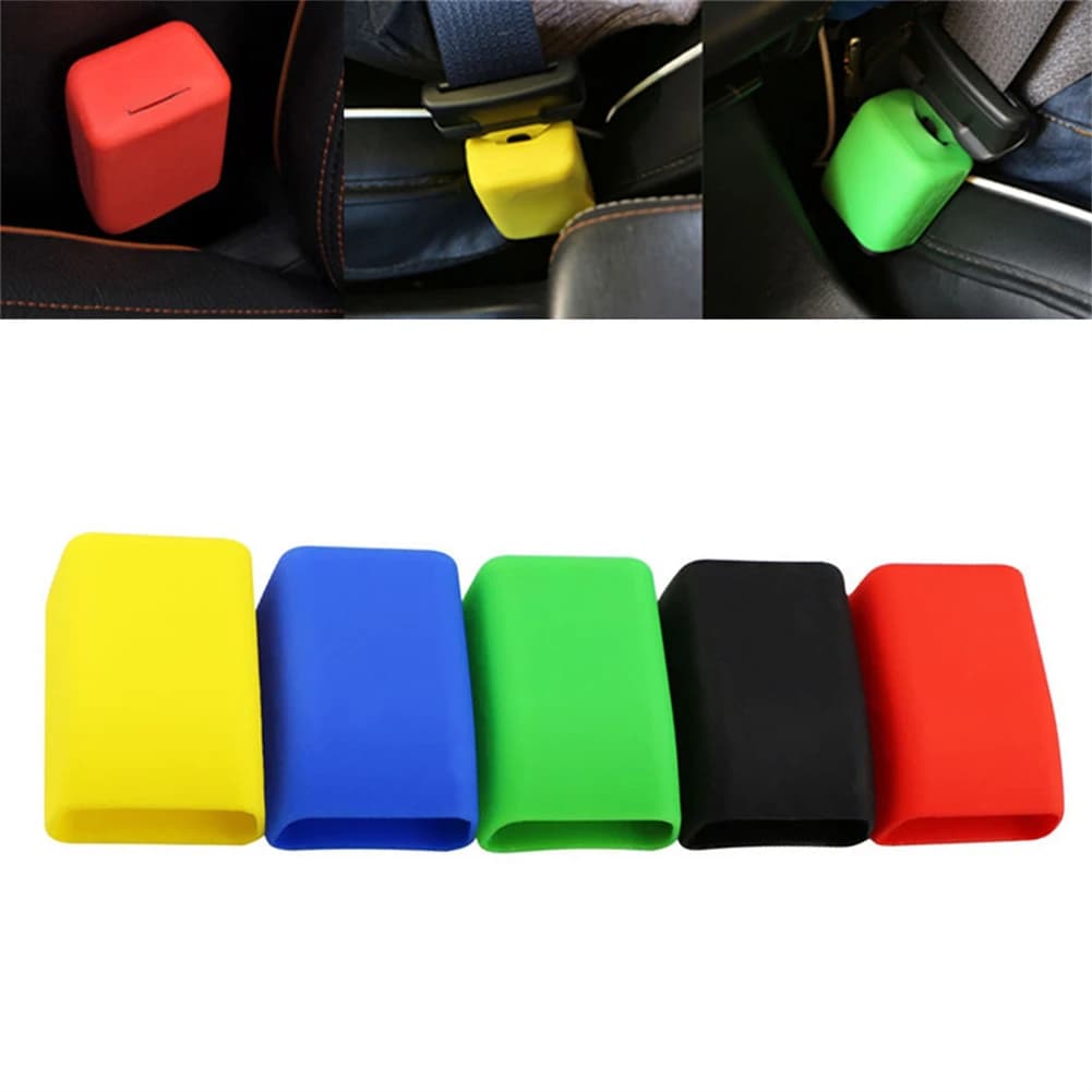 Silicone protective case with car seat belt buckle to avoid scratches and dust for vehicle safety and interior protection