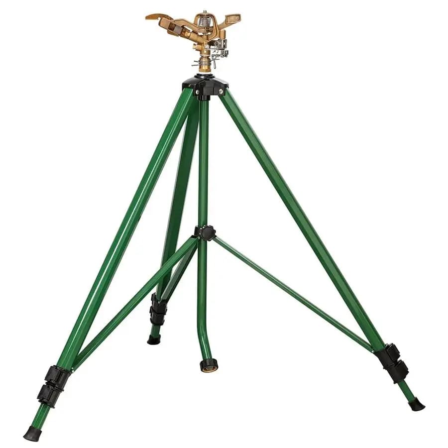 3/4 inch strong brass impact sprinkler on adjustable tripod, 6.360 square feet covering for large meadows 56706