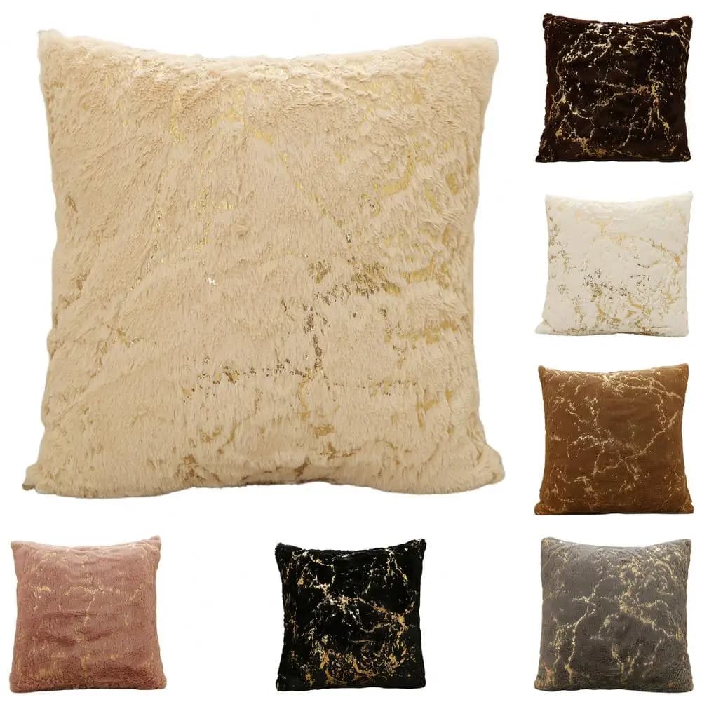 Federa per cuscino in peluche Divano Soggiorno Cuscino da comodino Fodera per cuscino lombare Accessori per la casa Vena di marmo geometrica Stile nordico