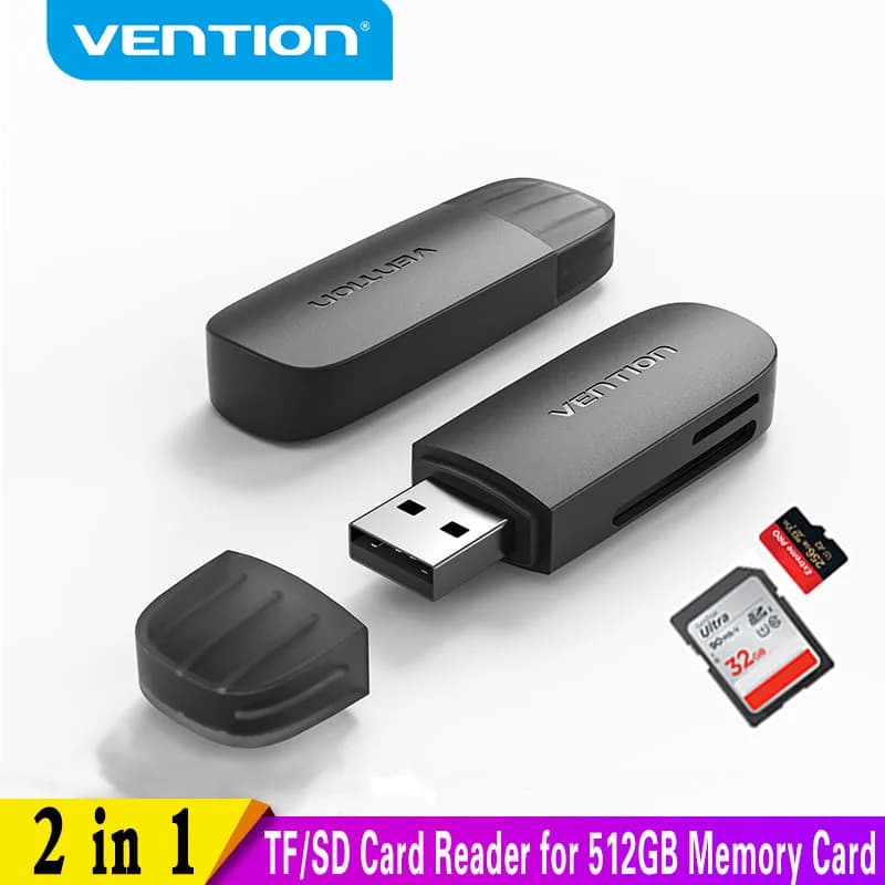 Lettore di schede Vention per scheda di memoria del PC adattatore da USB 3.0 2.0 a Micro SD TF accessori per Laptop lettore di schede Multi Smart Card 2 in 1