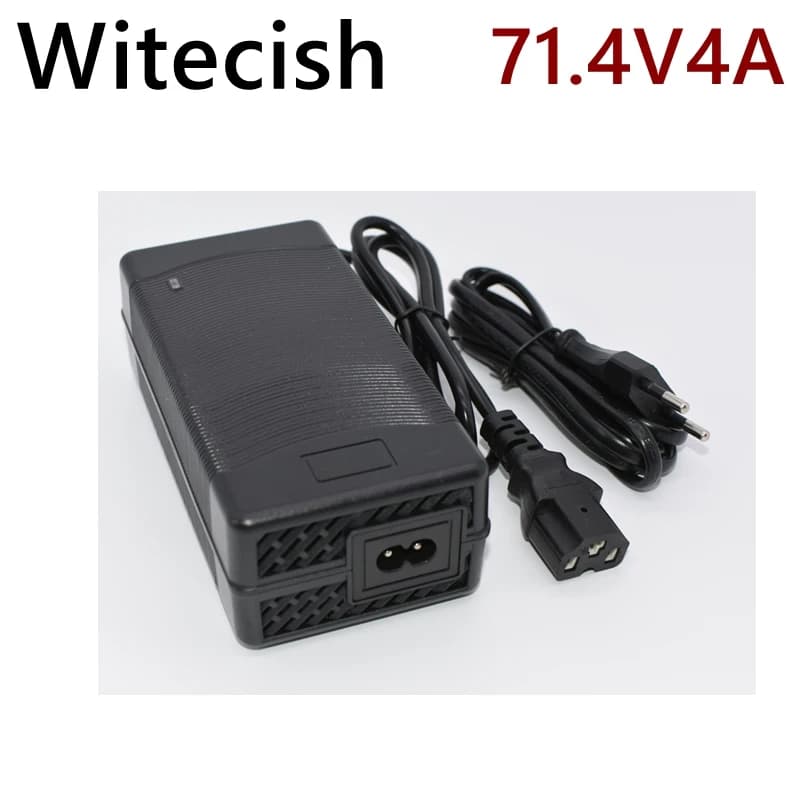 71.4V 3A 4A 2A Li-ionCharger 17S 61.2V 62.9V 3A caricabatterie al litio T/PC/IEC connettore a 3pin