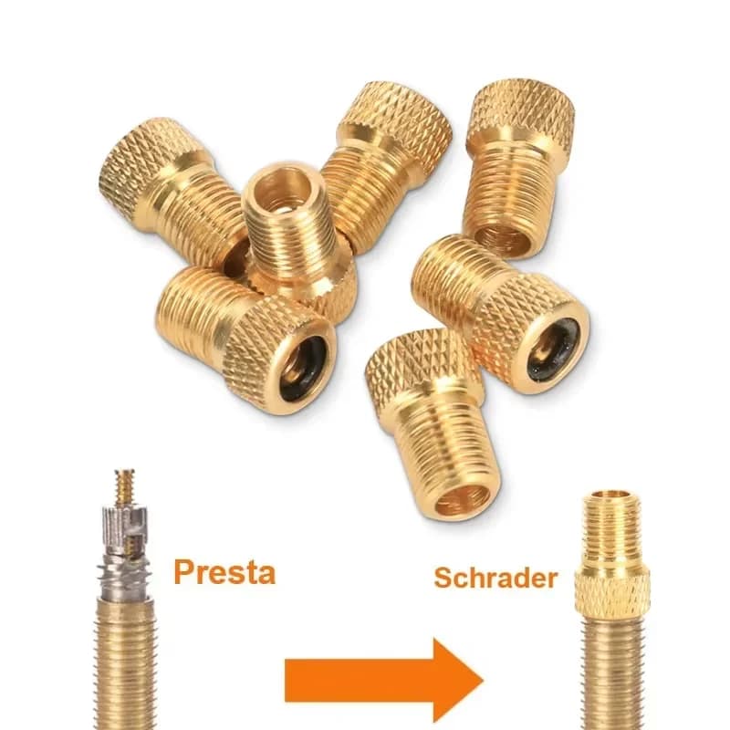 Wheel Tire Conversion Valve Adapter Aluminum Alloy Tire Valve Connector Converts Presta to Schrader Suitable All of Bicycle Part