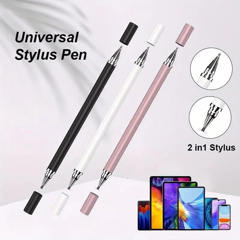 1/2/3/4 pezzi Penna stilo universale 2 in 1 per cellulari, tablet, schermi da disegno, matita touch capacitiva, controllo preciso