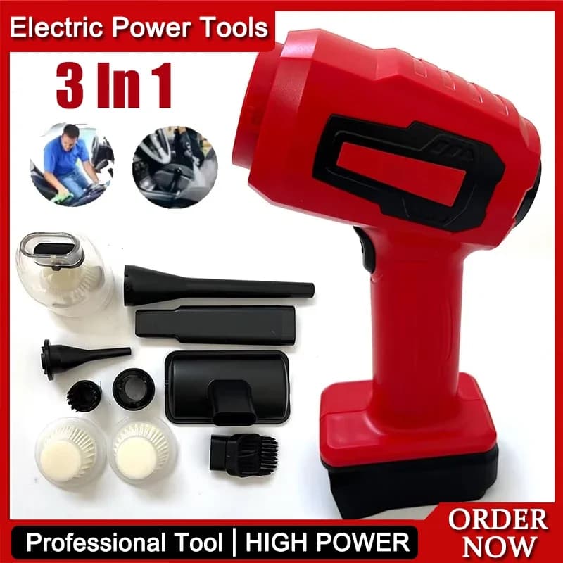 Fit Milwaukee portatile ricaricabile tenuto in mano 120W aspirapolvere per auto 18V batteria agli ioni di litio 3 in 1 aspirapolvere elettrico per casa e auto