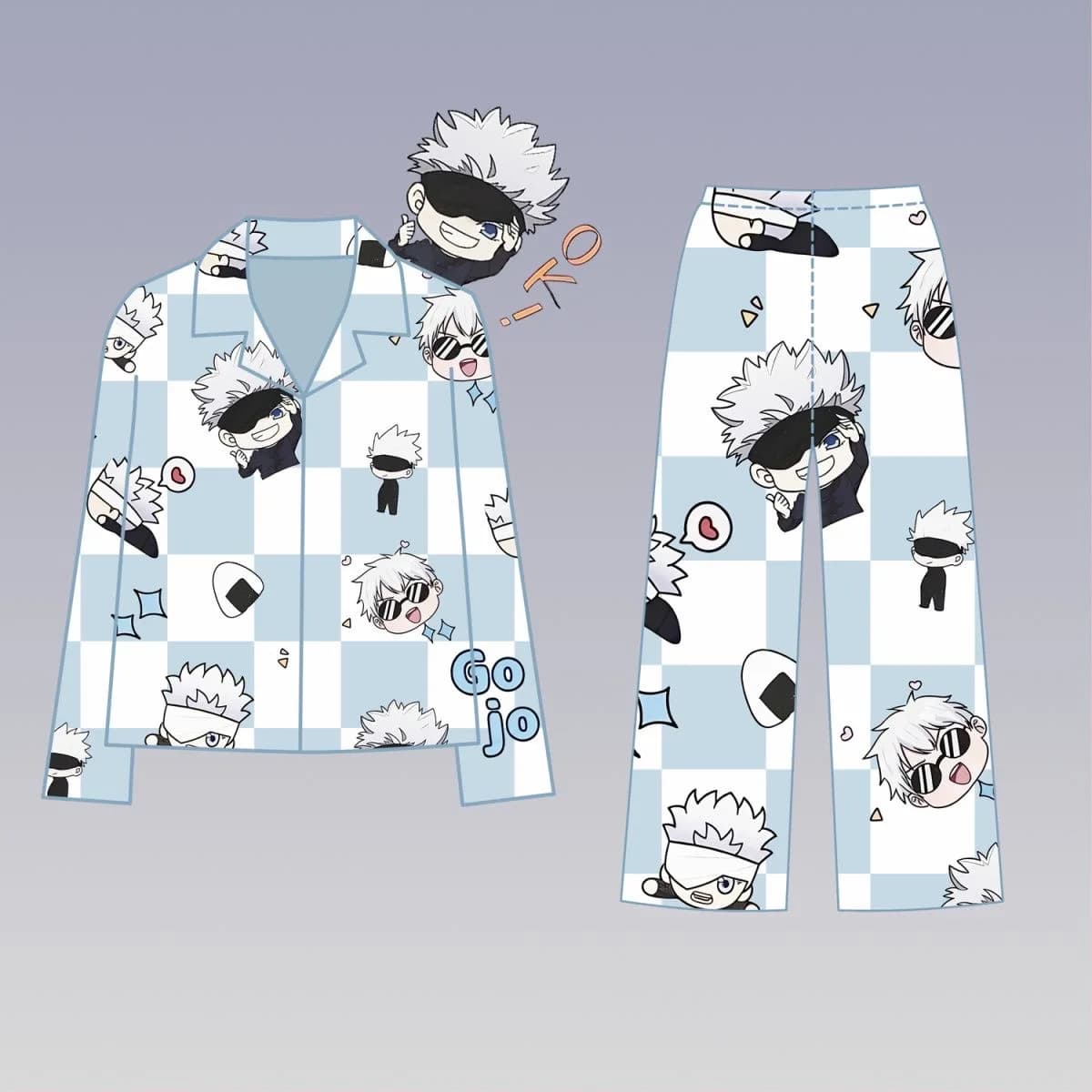 Jujutsu Battle Pain Clothes Gojo Gojo Cosplay Dress Autumn/Winter Long Sleeve Pants Home Sleepwear Couple Set