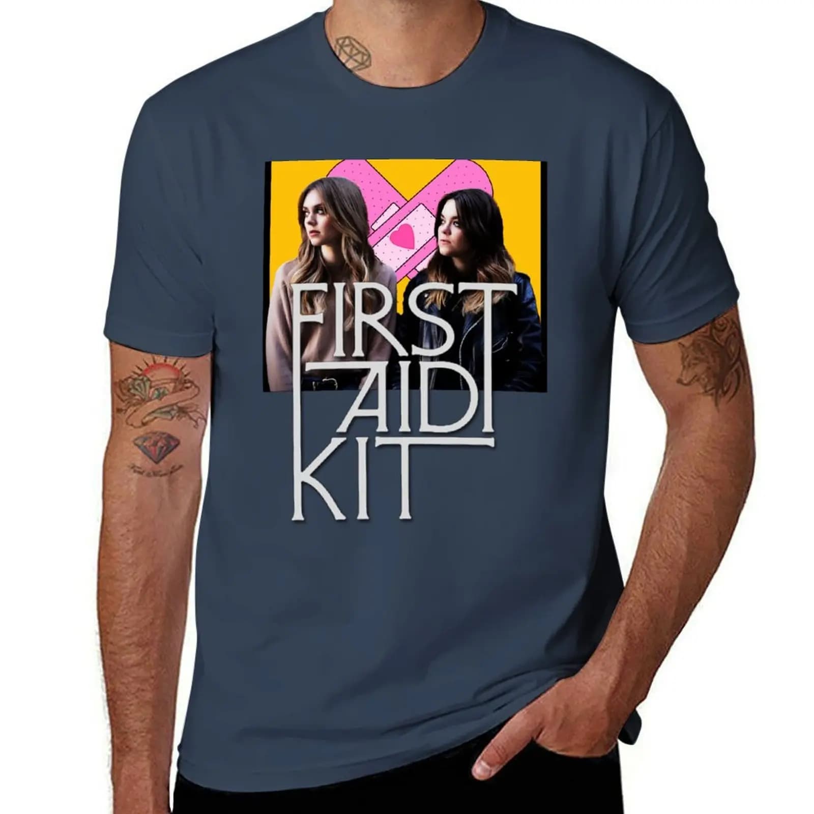 T-shirt First Aid Kit Band, maglietta traspirante a maniche corte per palestra