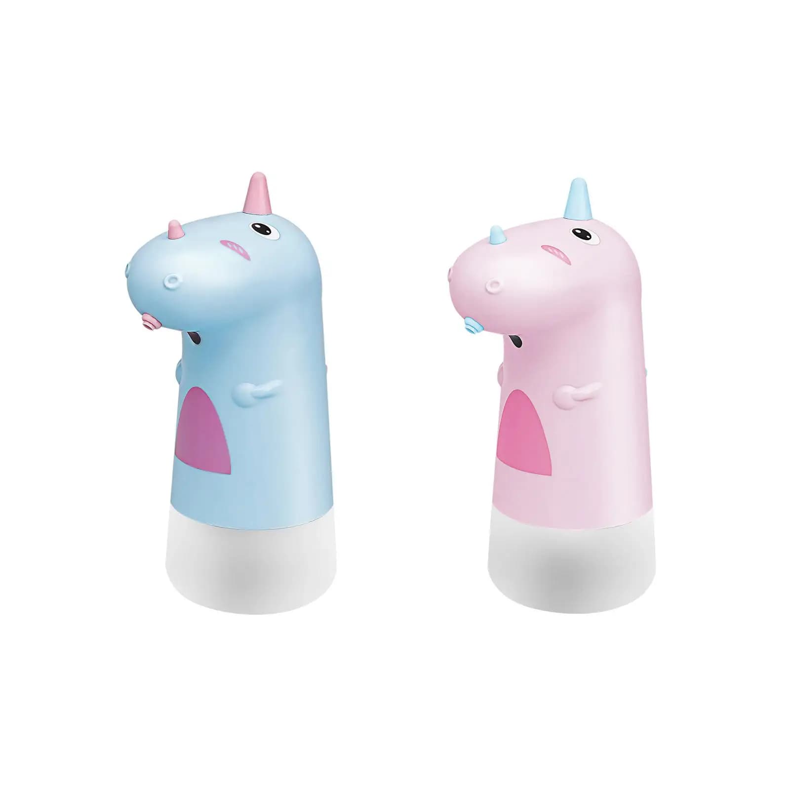 Dispenser Automatico di Sapone Schiumogeno da 250ml in ABS, Design Adorabile a Forma di Animale, Ricaricabile, Senza Contatto, Lavamani per Famiglia