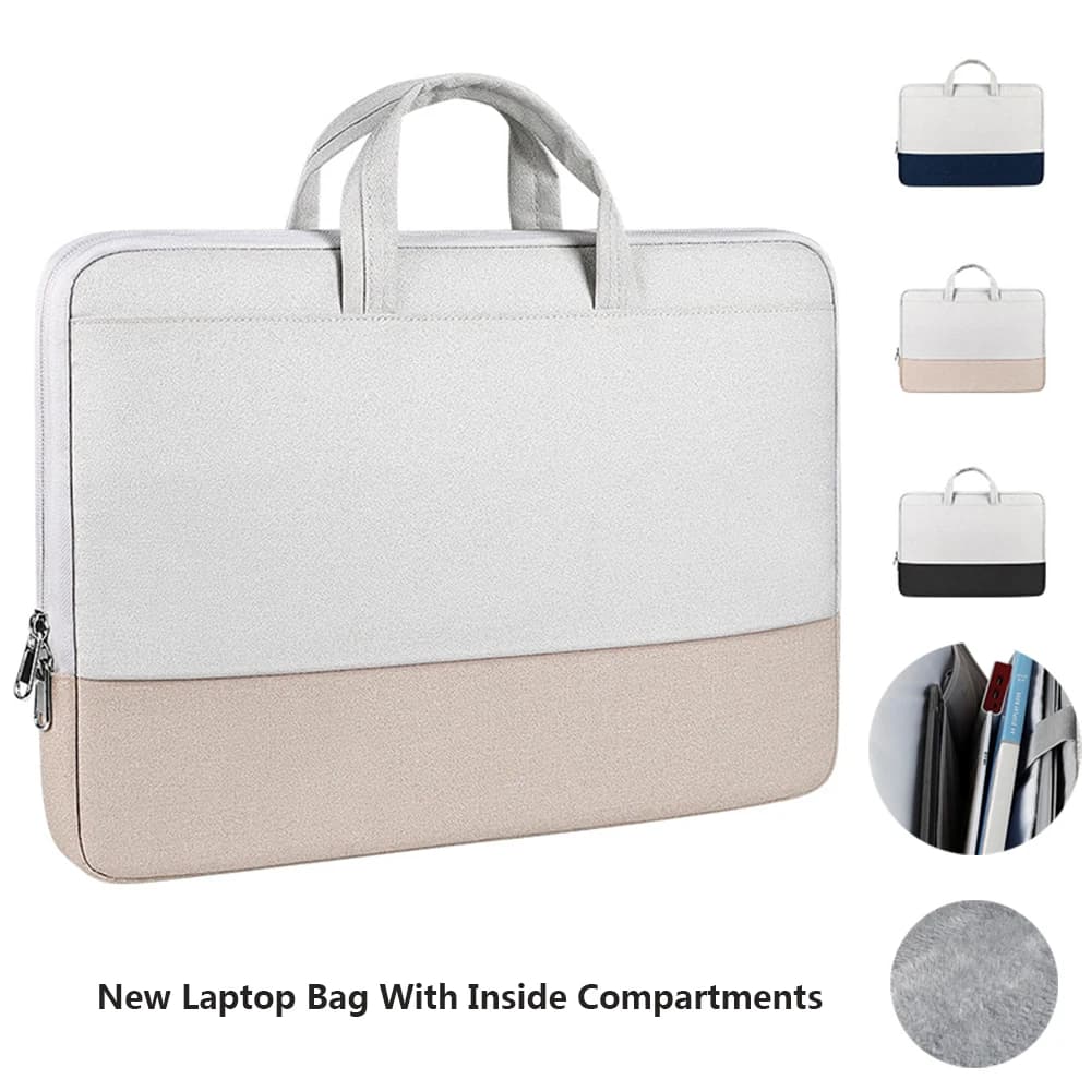 Nuova borsa impermeabile con scomparto interno borsa per laptop 13.3 14 custodia per notebook da 15.6 pollici per MacBook M1 valigetta Xiaomi