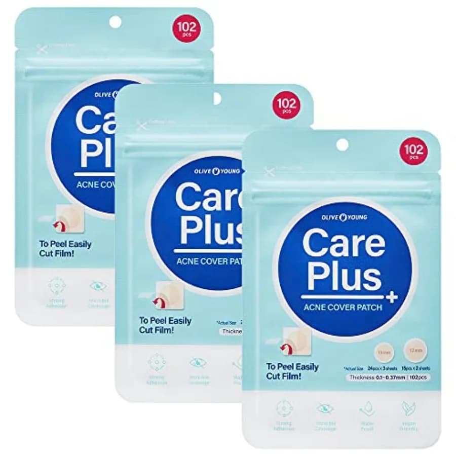 Care Plus Spot Patch Hydrocolloid Acne Korean Spot Patch to Cover Zits, Pimples and Blemishes, for Troubled Skin and Face Hydro