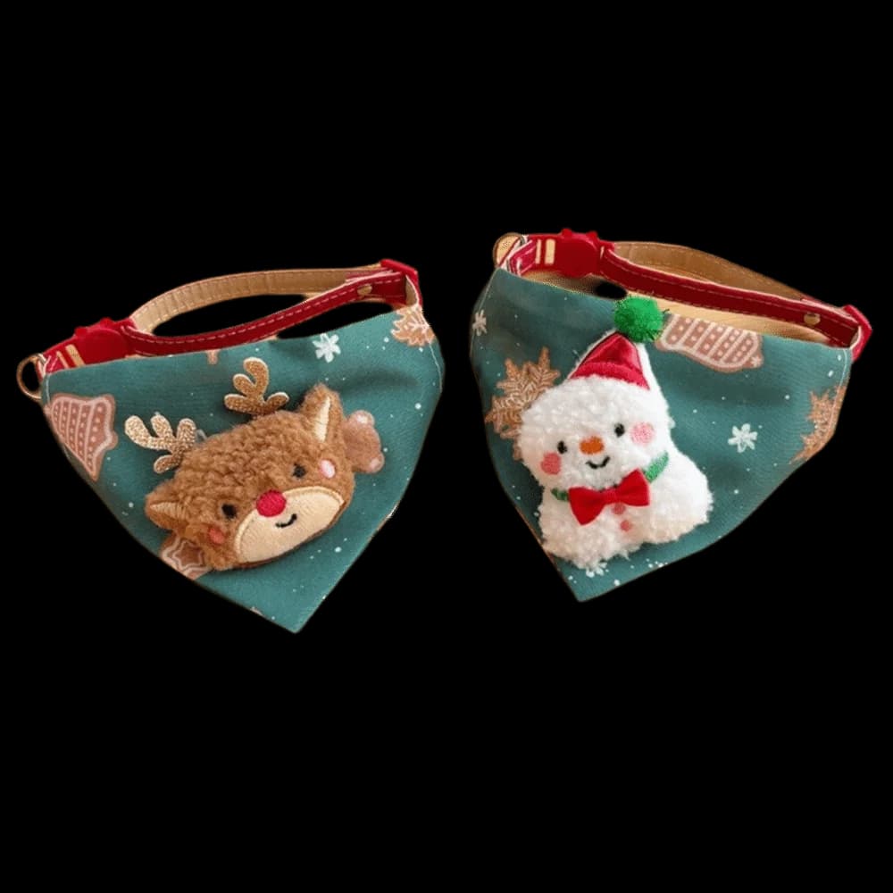 Nuovo collare per cani di Natale regolabile Decorazioni natalizie Bandane per cani resistenti allo sporco Morbido asciugamano triangolare per cani portatile Sciarpa per animali domestici