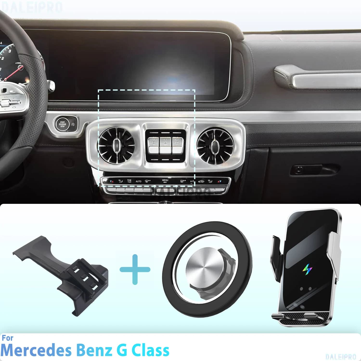 Customized Made For Mercedes Benz Class G 2019-2022 G500 G63 W463 AMG Phone Support Car Magnetic Support Wireless Smart Detection