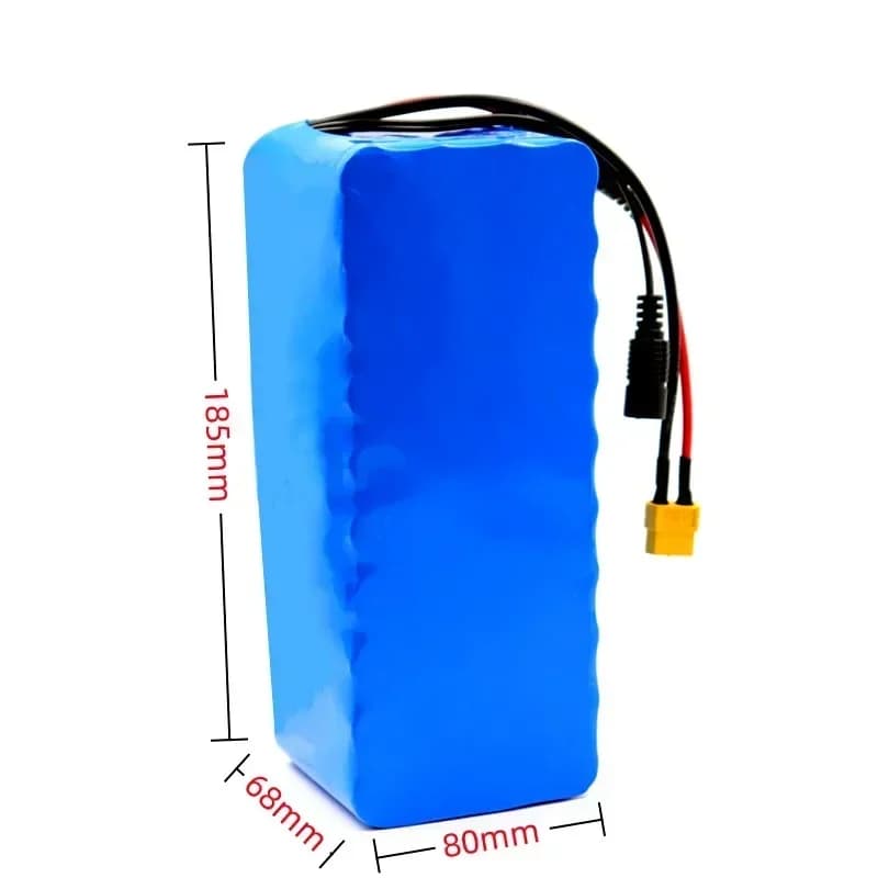 Batteria 10Ah 36V, 42V ad alta potenza per motori da 500W-1000W, pannelli solari 36V, con BMS/fusibile 30A + caricabatterie, uscita stabile