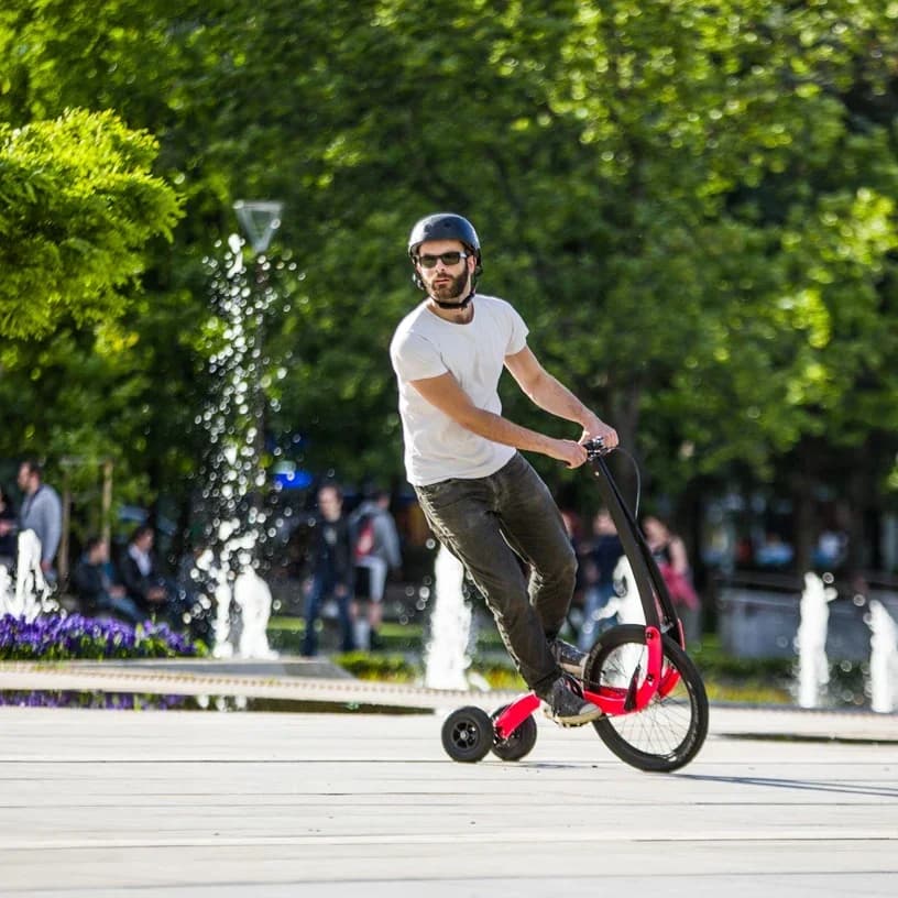 Piega 20 pollici esercizio mezza bici supporto per bicicletta scooter fitness con tre ruote