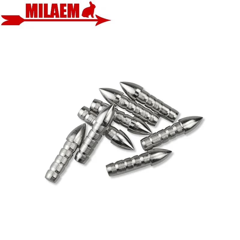 6/12/24/50pcs Punte per inserti per tiro con l'arco Punte per campo Bersaglio 100gr Punte di freccia ID6.2mm OD7.6mm Accessori per tiro con albero di freccia