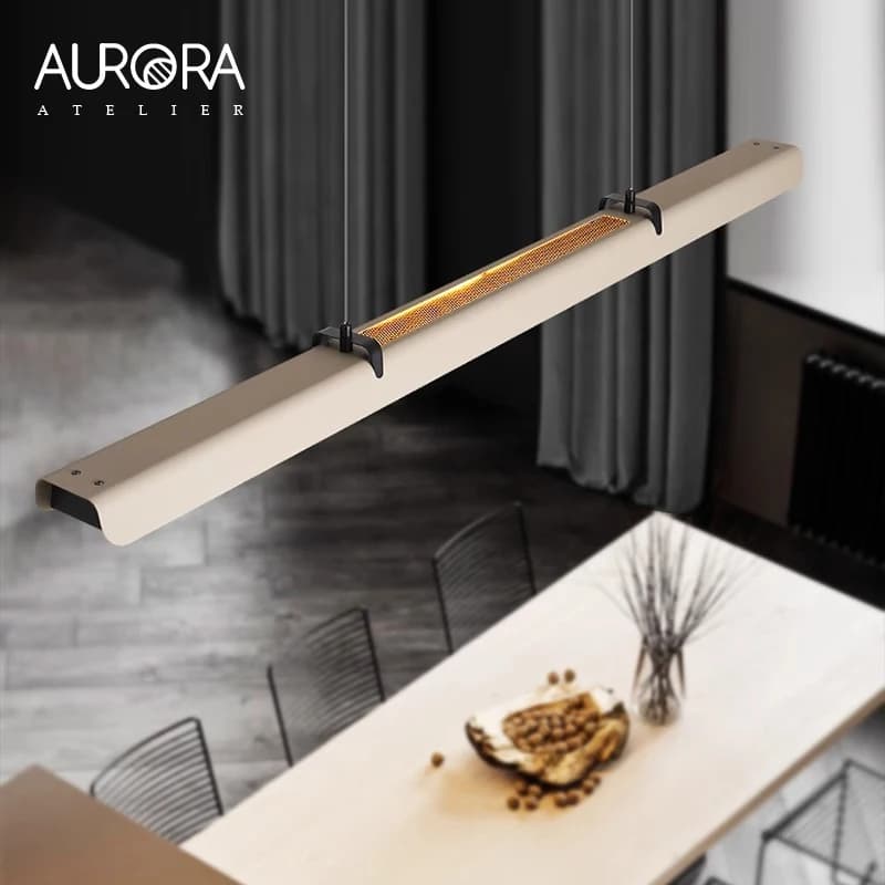 Lampadario moderno e minimalista per sala da pranzo Lampada a sospensione a LED per tavolo da pranzo Ristorante Caffetteria Bar Ufficio Luci a sospensione Striscia lunga